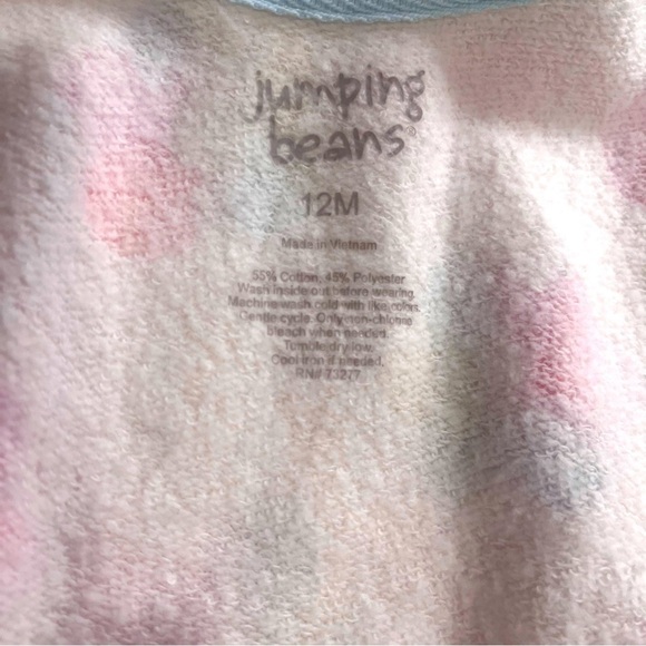 Jumping Beans top pullover white with watercolor flowers pattern Girl 12 Months - Picture 7 of 7